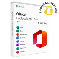 Microsoft Office 2021 Pro Plus 5PC Users Phone Activation