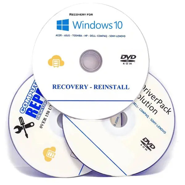 Windows 10 Professional DVD Bundle Reinstall Recovery