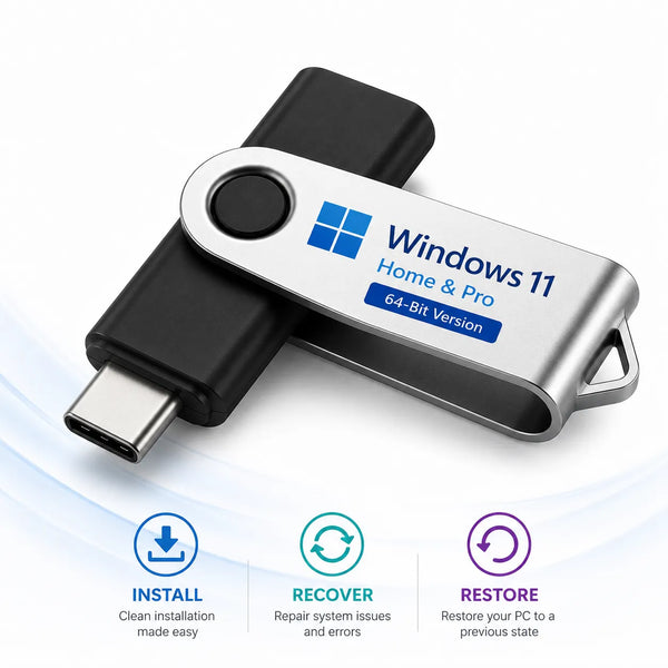 Obnova a přeinstalace systému Windows 11 Professional s USB-C