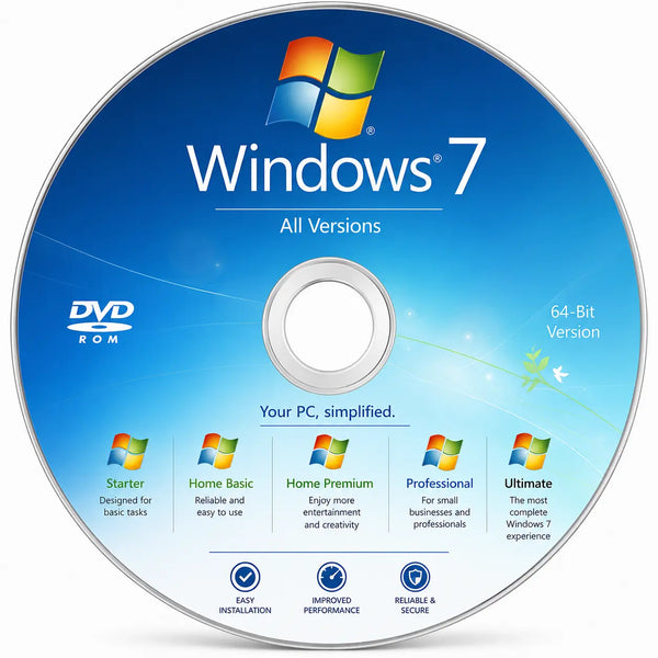 Microsoft Windows 7 Installation Bootable DVD