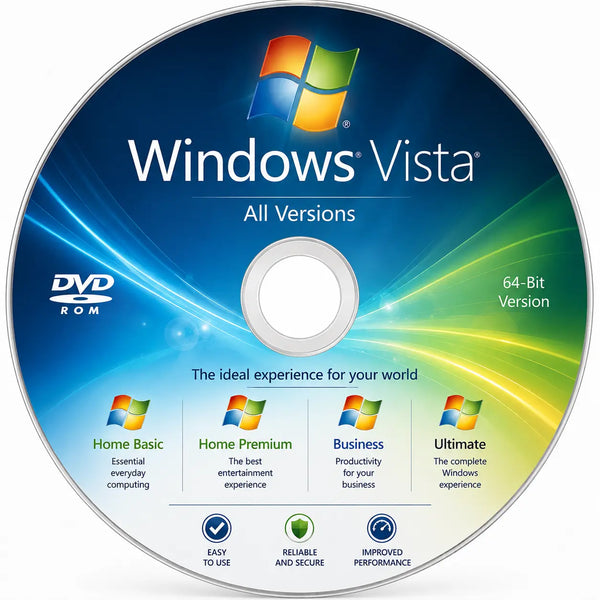 Microsoft Windows Vista Home Premium Business Ultimate Installation Bootable DVD