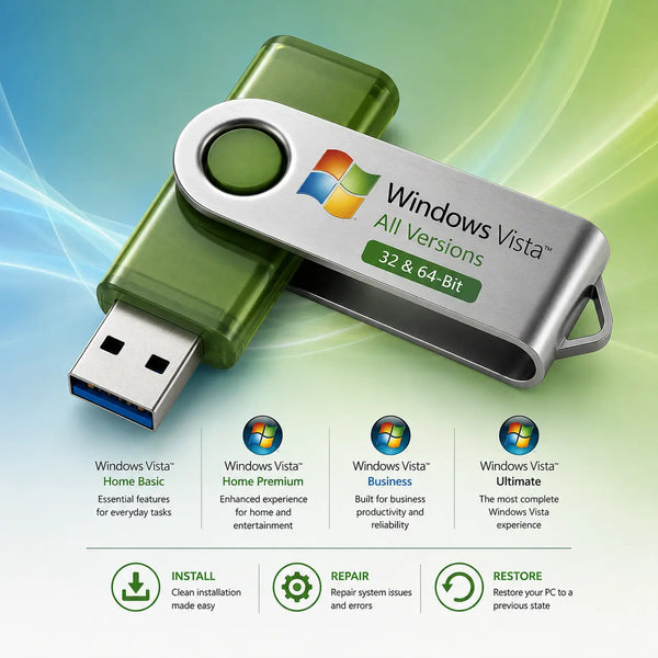USB de recuperación de reinstalación de Windows Vista