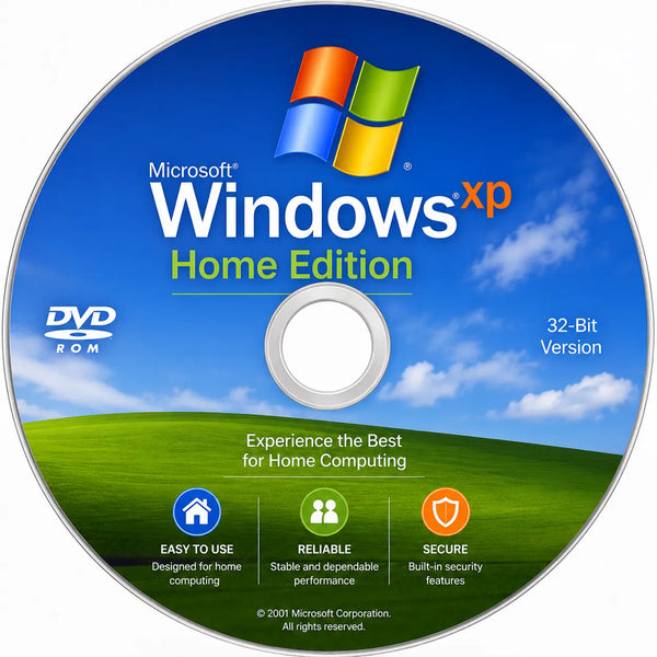 Microsoft Windows XP Home Installation Recovery Bootable DVD